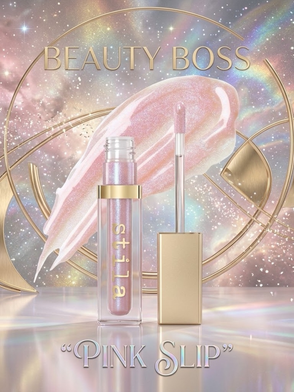 💎 DISCONTINUED Stila Beauty Boss Lip Gloss • PINK SLIP • BNIB